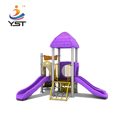 Custom Outdoor Playground Equipment With Children Slide Plastic Aluminum Alloy