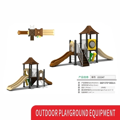 Custom Outdoor Playground Slide Nature Theme With Plastic